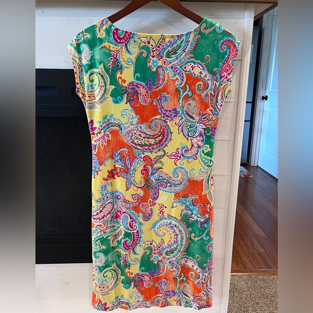 Lauren Ralph Lauren Paisley Dress Petite Small. 1308 - Picture 4 of 6